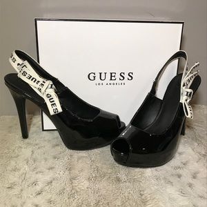 guess platform pumps
